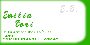 emilia bori business card
